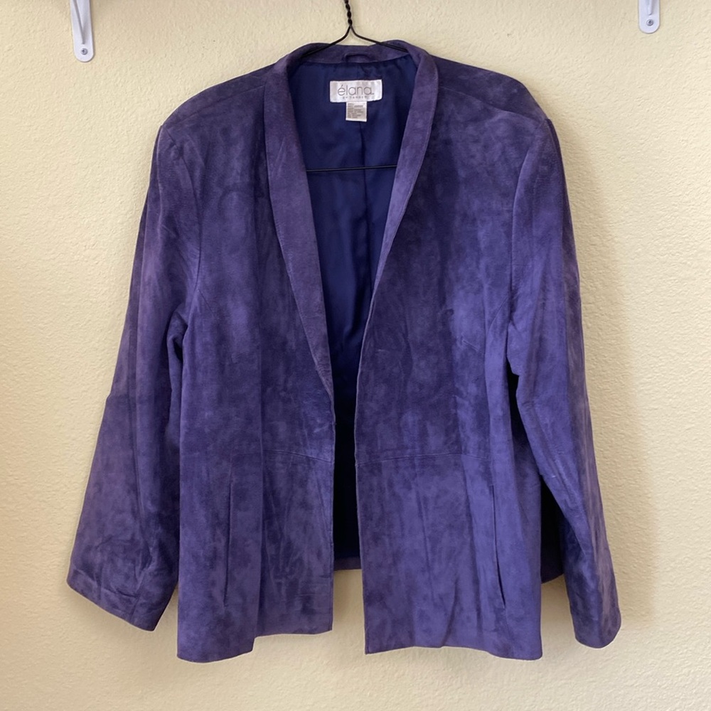 Elana by Tanner Lined Purple Leather Jacket